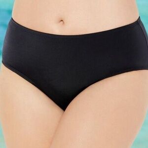 NWOT Betty's Beach Bungalow Classic Black Bikini Swim Bottom Size 24